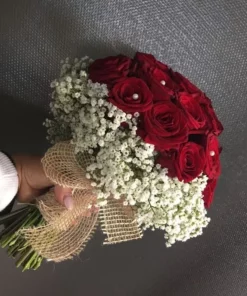 bouquet de mariée rouge