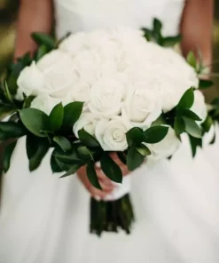 bouquet de mariée blanc